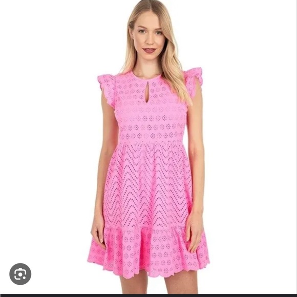Vineyard Vines Dresses & Skirts - Vineyard Vines Eyelet Dress Pink 6